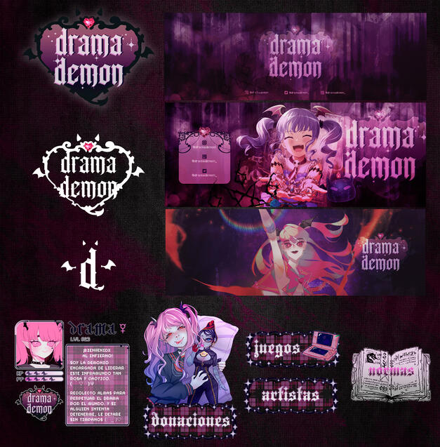 Dramademon, Twitch channel - Assets